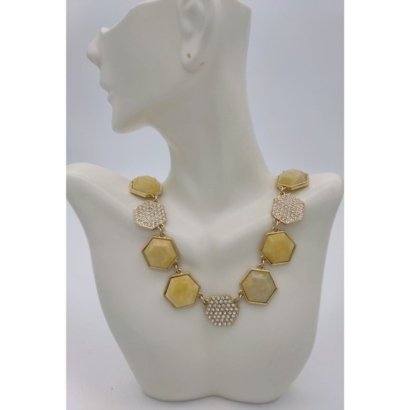 Ann Taylor Statement Necklace Goldtone 1409 - Picture 4 of 7